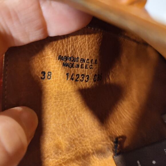 Free Lance Studded Brown/Tan Leather Boots Size 38 - Picture 14 of 15